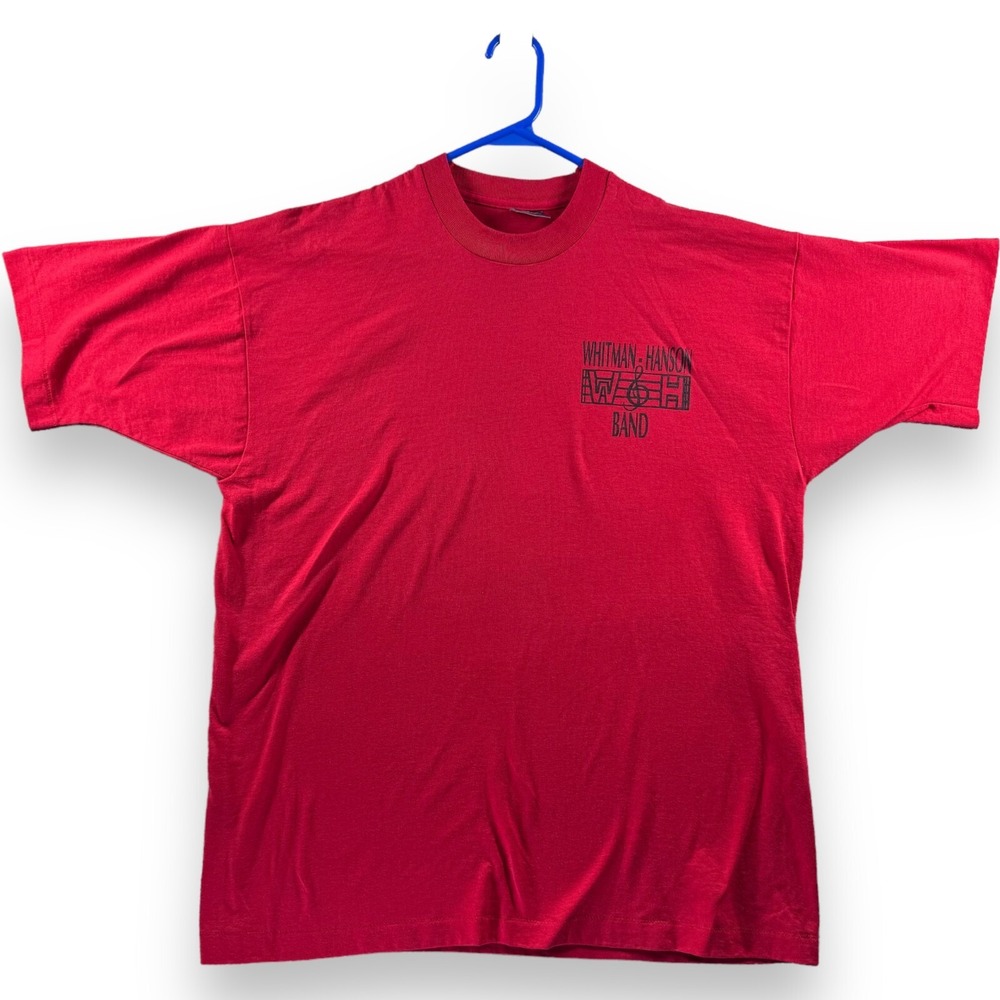Whitman-Hanson Band T-Shirt Men's Size‎ XL X-Large Red Tee Crewneck Short Sleeve